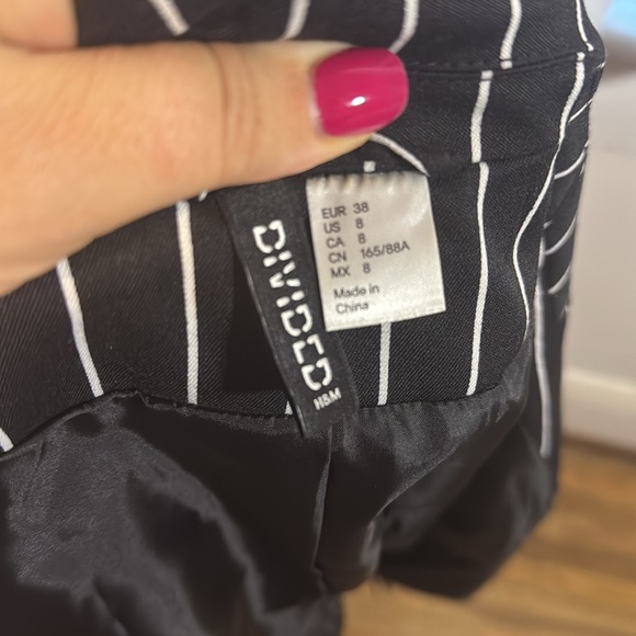 H&M stripe white black jacket blazer M - Picture 6 of 6